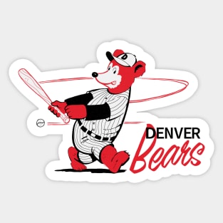 Classic Denver Bears Baseball Sticker